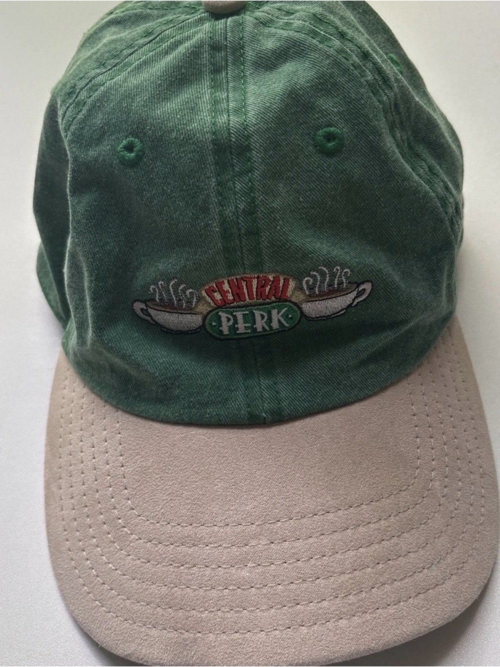 Central Perk Green & Beige Baseball Cap